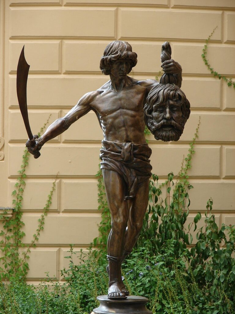 david, and, goliath, rupture, monument, statue, metal, interesting, david, david, goliath, goliath, goliath, goliath, goliath